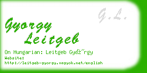 gyorgy leitgeb business card